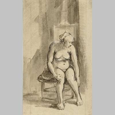 Nude Woman Seated by a Stove Rembrandt van Rijn c. 1661 c. 1662