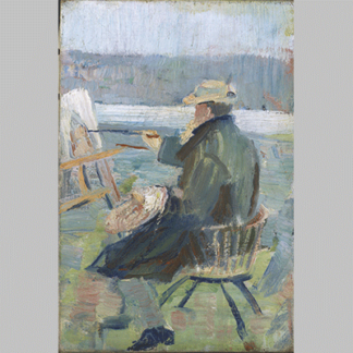 Oda Krohg Christian Krohg at the Easel