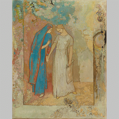 Odilon Redon Initiation to Study—Two Young Ladies