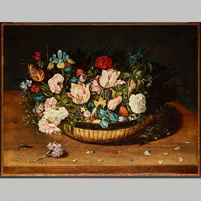 Osias Beert the Elder Basket of Flowers