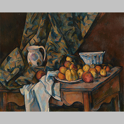 Paul Cezanne still life with apples and peaches