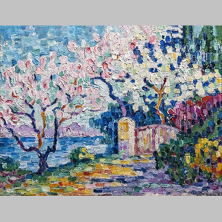 Paul Signac Arbres amandiers en fleurs