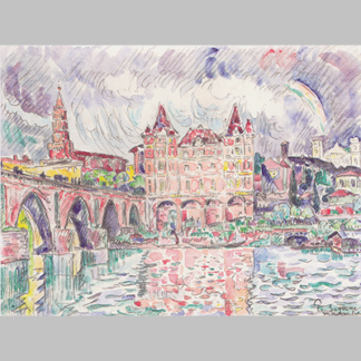 Paul Signac Blick auf Montauban bei Regen 1