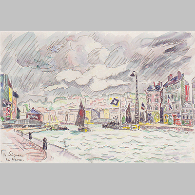 Paul Signac Le Havre mit Regenwolken 1