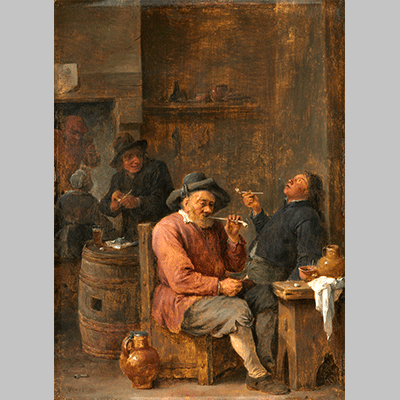 David Teniers - Peasants Smoking in an Inn c. 1640.