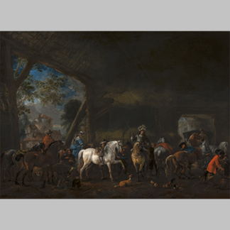 Philips Wouwerman - The Arrival at the Stable