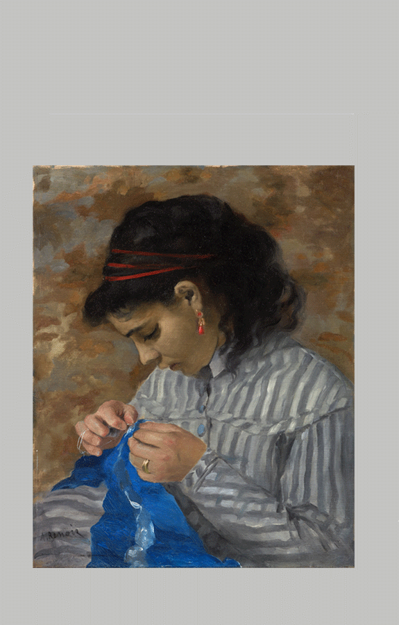 Pierre Auguste Renoir Lise Sewing 1