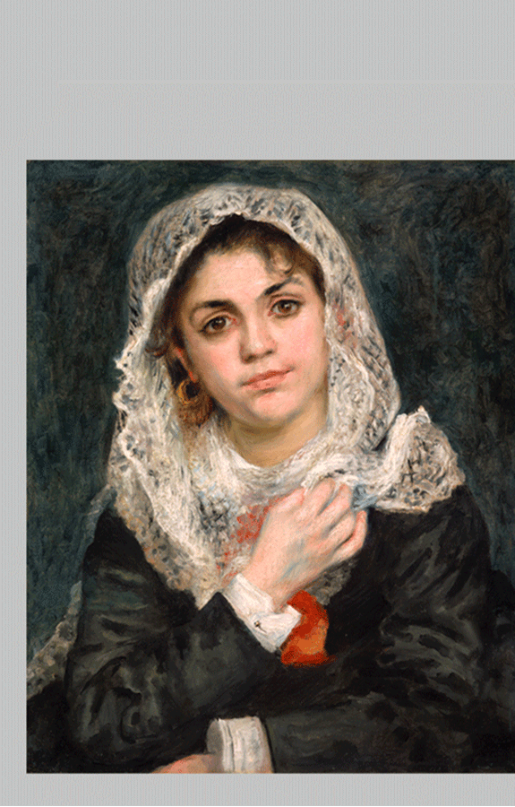Pierre Auguste Renoir Lise in a White Shawl d1