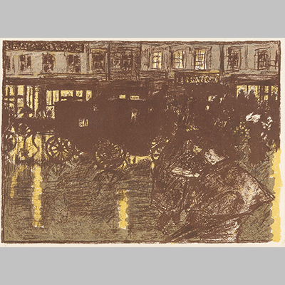 Pierre Bonnard - Rainy Street at Evening (1899)