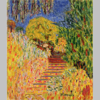 PierreBonnard 1946 Stairs with Mimosa