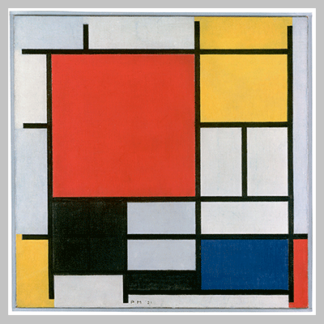 Piet Mondriaan 1921 Composition en rouge jaune bleu et noir 1