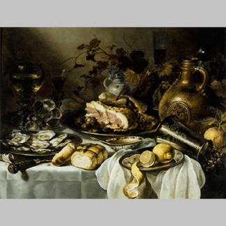 Pieter Claesz Nature morte au jambon