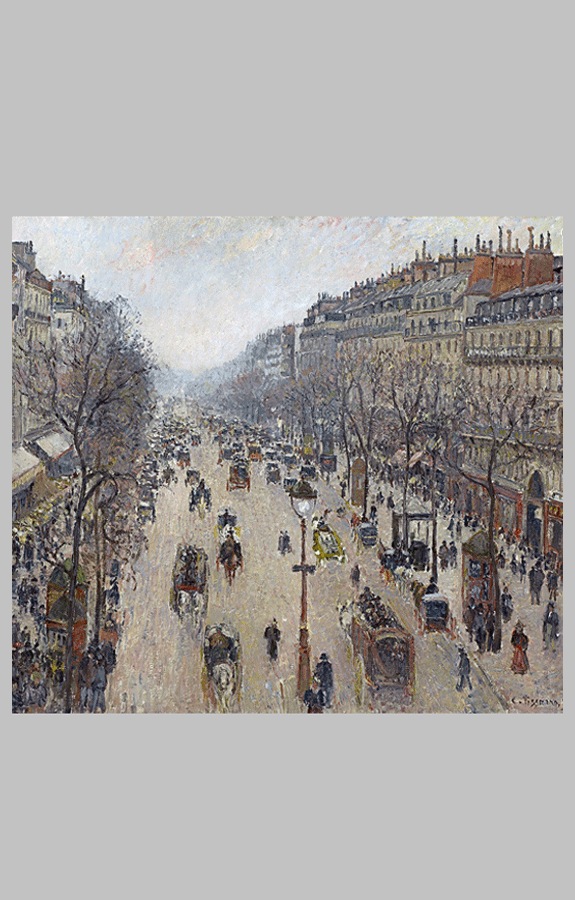 Pissarro Boulevard Montmartre morning cloudy weather 2