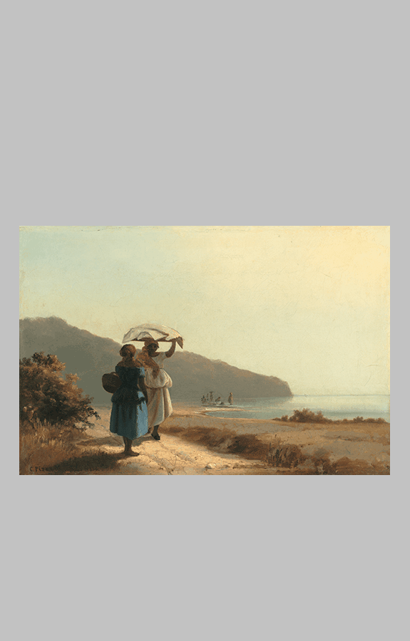 Pissarro Deux femmes causant au bord de la mer Saint Thomas ar wt u10b u20