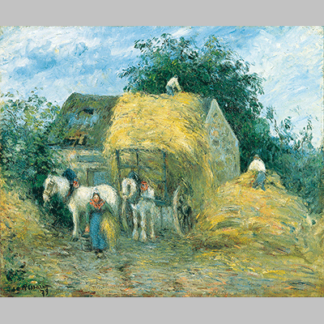 Pissarro The Hay Cart Montfoucault