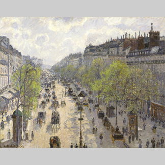 Pissarro Boulevard-Montmartre,-Spring