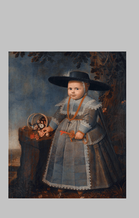 Portrait of a little boy by Willem van der Vliet sm