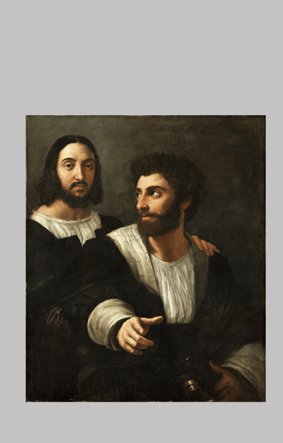 Raphael Portrait de lartiste avec un ami 4x5 1