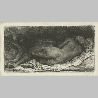 Rembrandt - Reclining Female Nude 1658