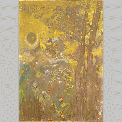 Redon Trees on a yellow Background