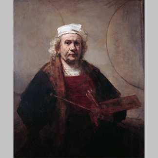 Rembrandt Self Portrait with Two Circles 1669