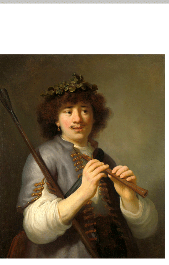 Rembrandt as a Shepherd with a Staff and Flute Govert Flinck 1636 1
