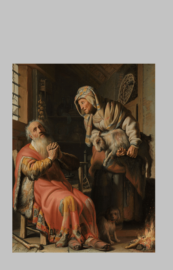 Rembrandt Harmensz. van Rijn Tobit and Anna with the Kid goat