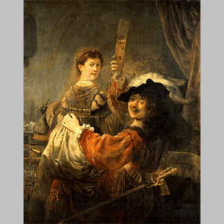 Rembrandt and Saskia in the Scene of the Prodigal Son p