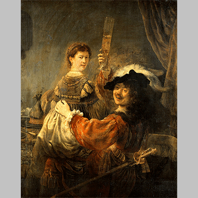 Rembrandt and Saskia in the Scene of the Prodigal Son p