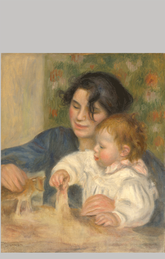 Renoir - Gabrielle Renard and infant son Jean Renoir 2