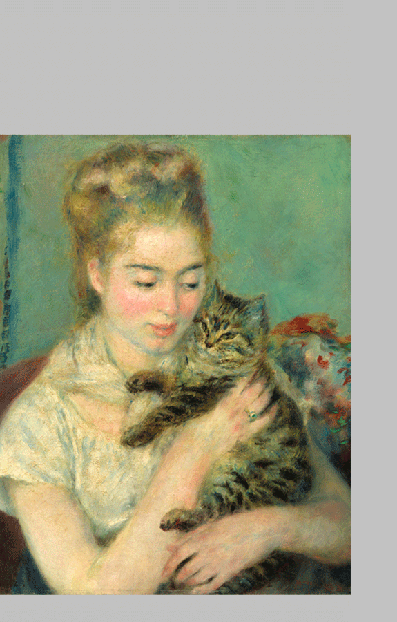 Pierre Auguste Renoir Femme au chat 2