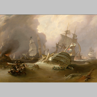 Richard Brydges Beechey The Day after the Battle of Trafalgar Securing the Prize