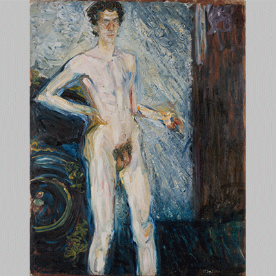 Richard Gerstl Nude Self Portrait with Palette