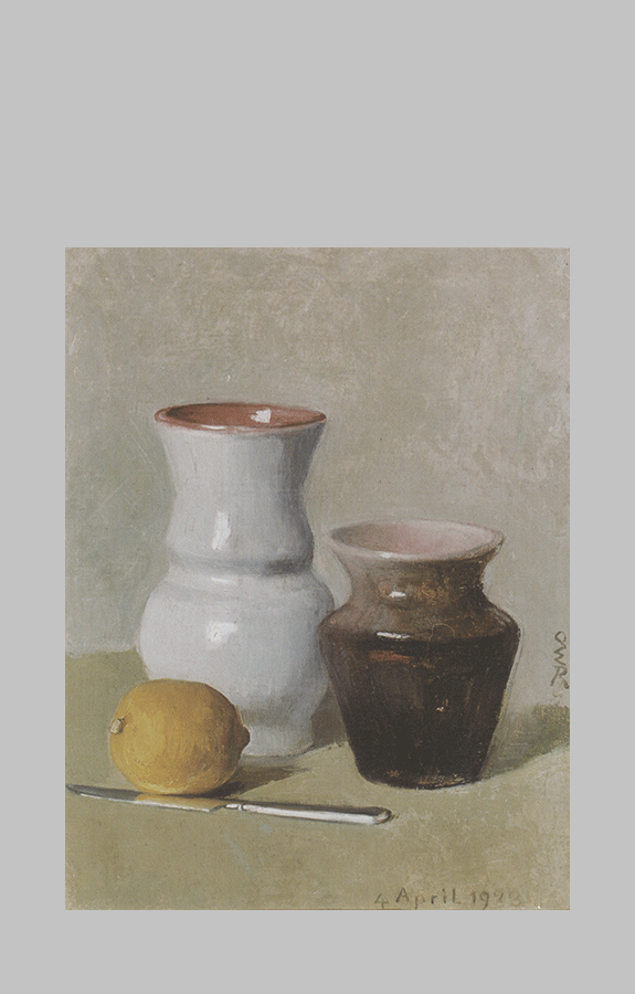 Roederstein 1929 Stilleben mit Vasen Messer und Zitrone 2