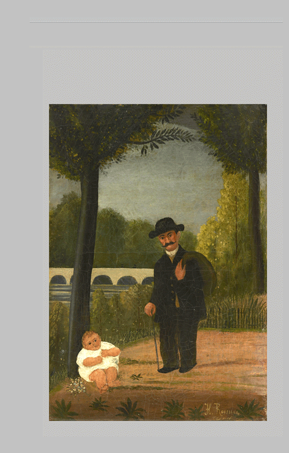 Rousseau Stroller and Child
