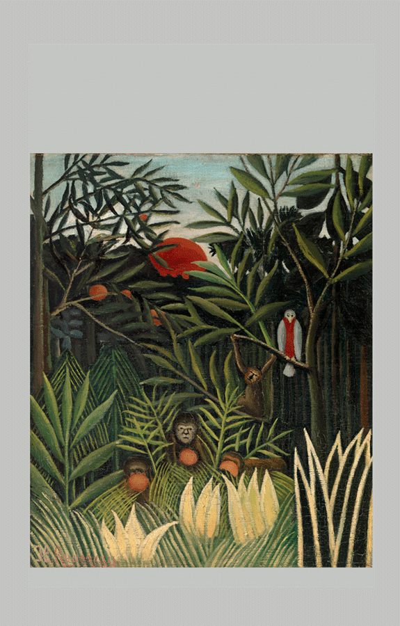 Rousseau Monkeys and Parrot in the Virgin Forest 2