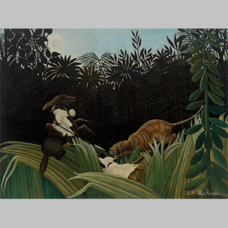 Rousseau Scouts Attacked by a Tiger