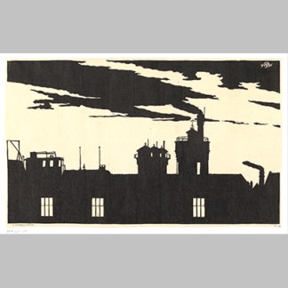 Samuel Jessurun de Mesquita Silhouet Oostergasfabriek (1915)