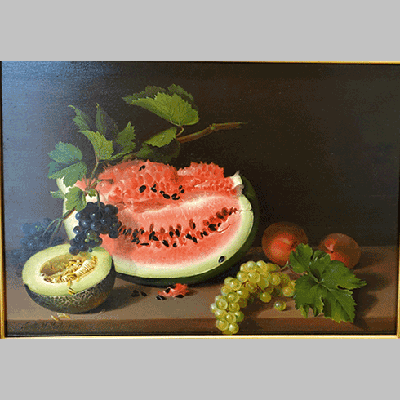 Sarah Miriam Peale Still Life with Watermelon