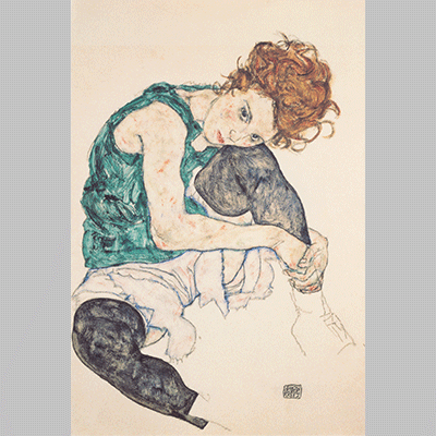 Schiele Seated woman