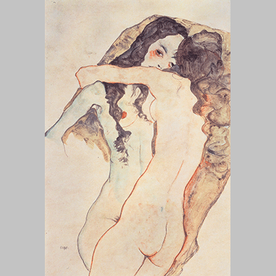 Schiele - Two women hugging (1911)