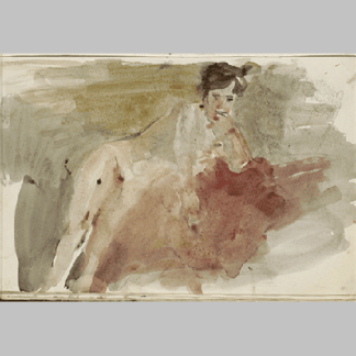 Isaac Israels - Seated Female Nude 3