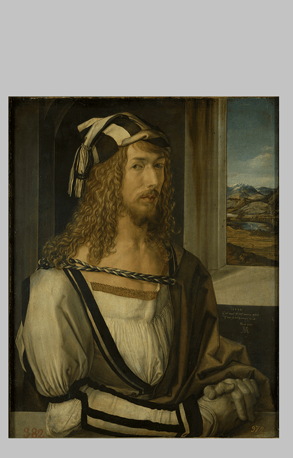 Selbstportrat by Albrecht Durer from Prado sc
