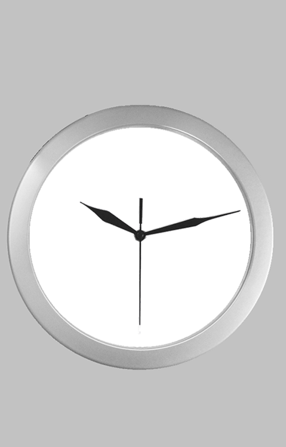 Silver Plastic Clock 2