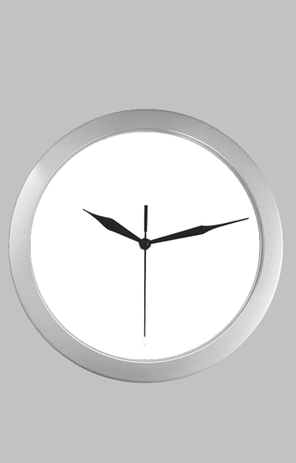 Silver Plastic Clock 2