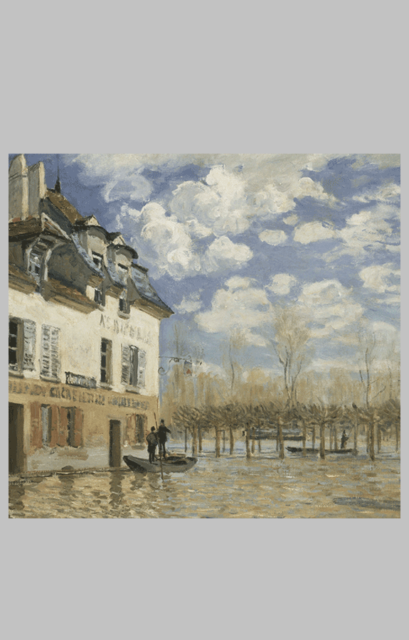 Sisley Boat in the Flood at Port Marly