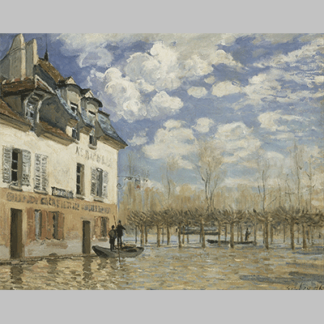 Sisley Boat in the Flood at Port Marly