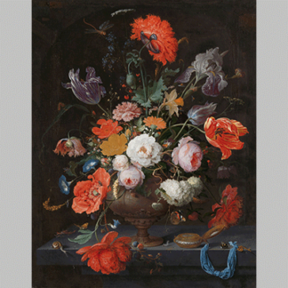 Still Life with Flowers and a Watch Abraham Mignon c. 1670
