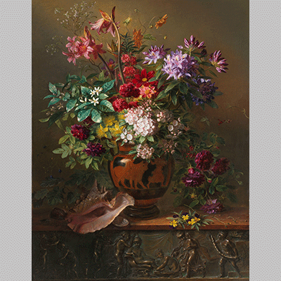 Still Life with Flowers in a Greek Vase Allegory of Spring Georgius Jacobus Johannes van Os 1817