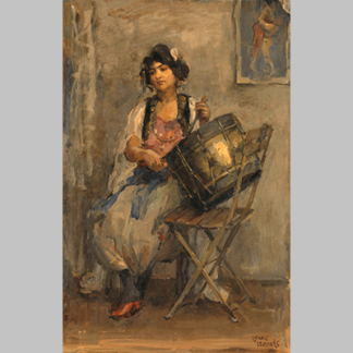 The Lady Drummer Isaac Israels c. 1890 c. 1910